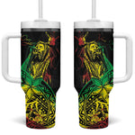 Personalised Jawaiian Reggae Tumbler With Handle Afro-Polynesian Style