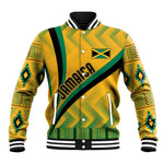 Personalised Jamaica Baseball Jacket Kente Pattern Basic - Yellow LT7