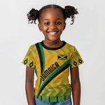 Personalised Jamaica Kid T shirt Kente Pattern Basic - Yellow