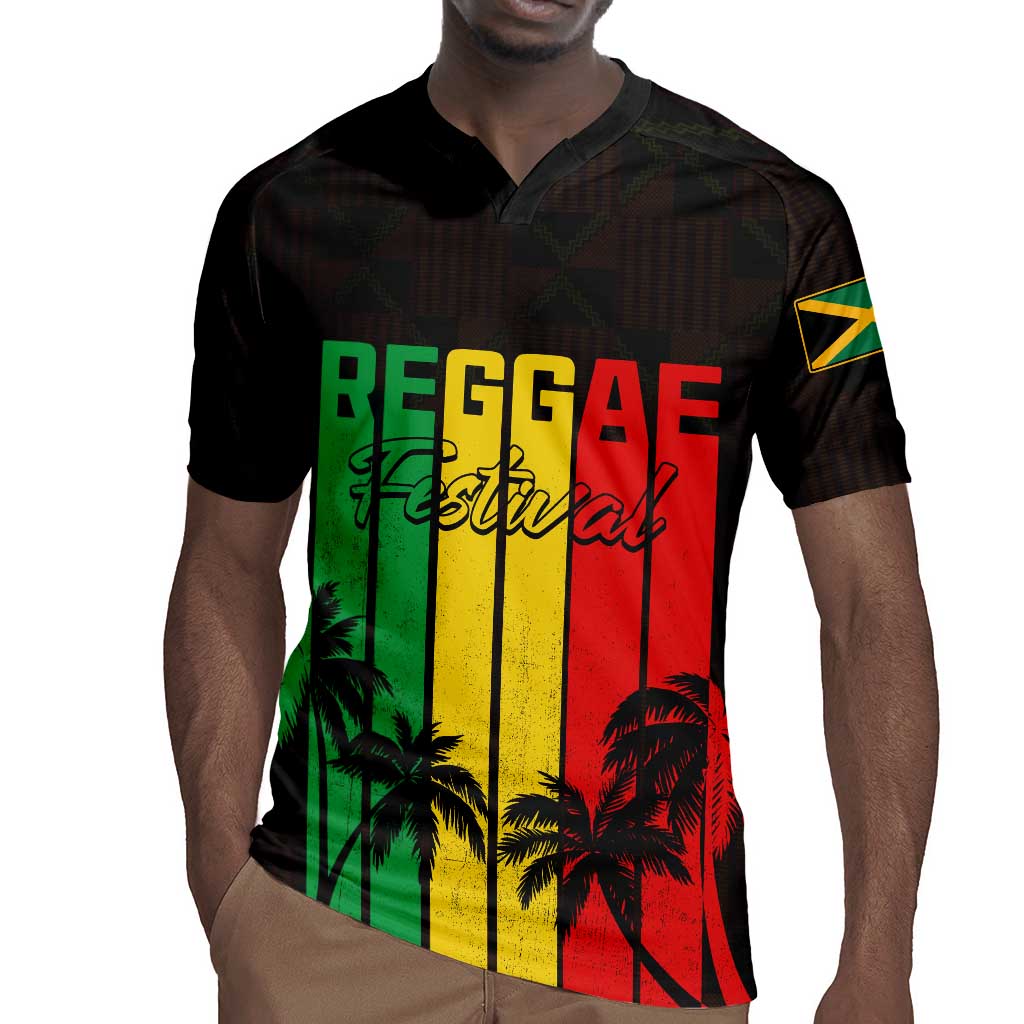 Personalised Jamaica Rugby Jersey Reggae Festival Bob Marley Abstract Portrait