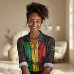 Personalised Jamaica Women Casual Shirt Reggae Festival Bob Marley Abstract Portrait LT7