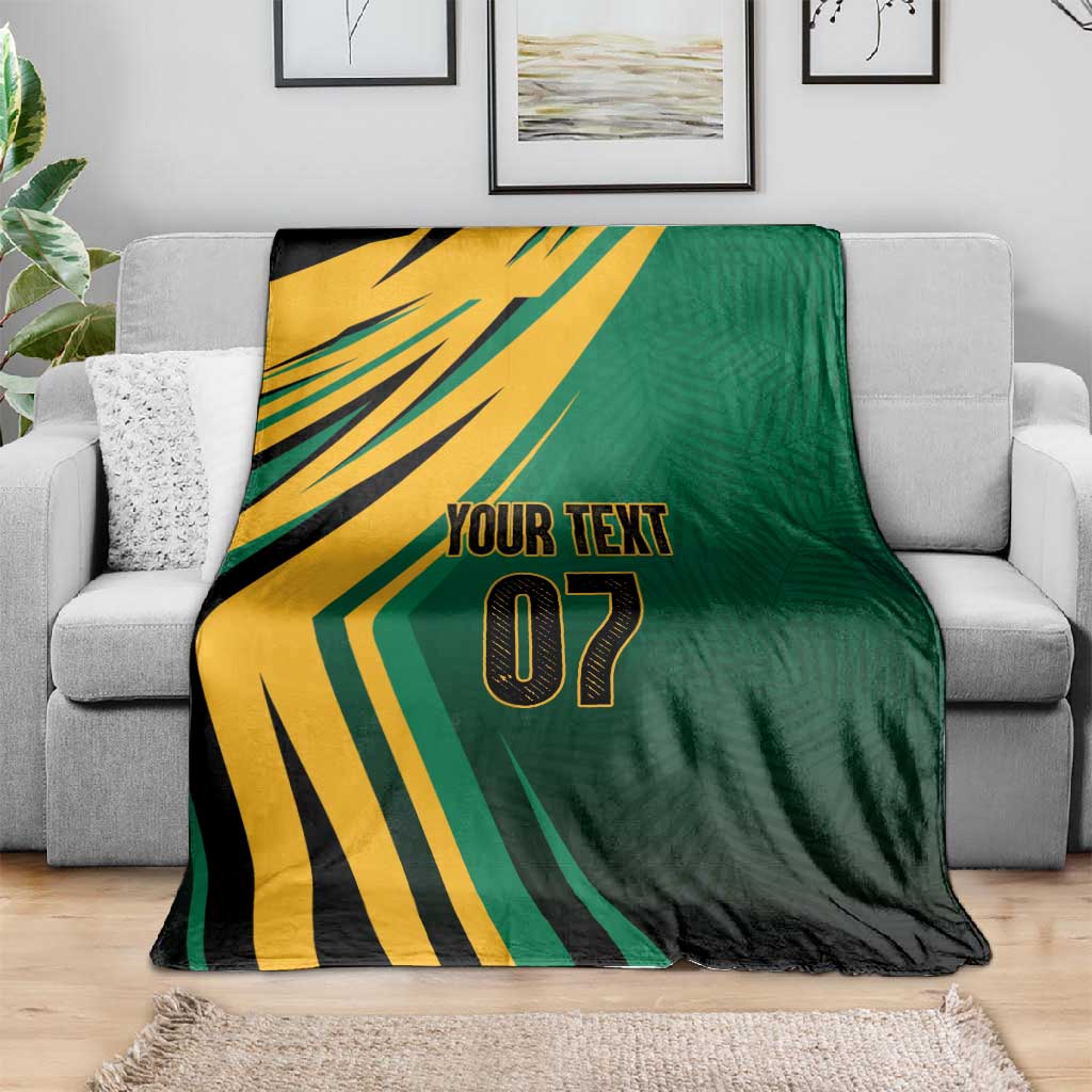 Afro-Jamaican Tropical Palm Personalized Blanket - African Pride