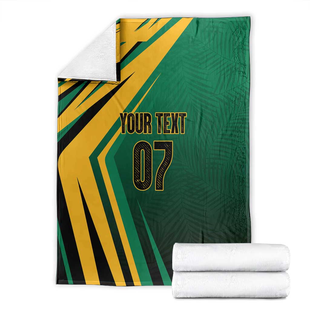 Afro-Jamaican Tropical Palm Personalized Blanket - African Pride