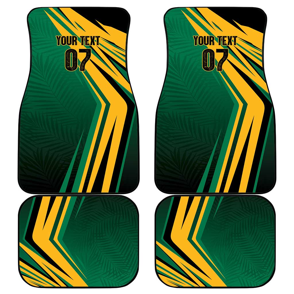 Afro-Jamaican Tropical Palm Personalized Car Mats - African Pride