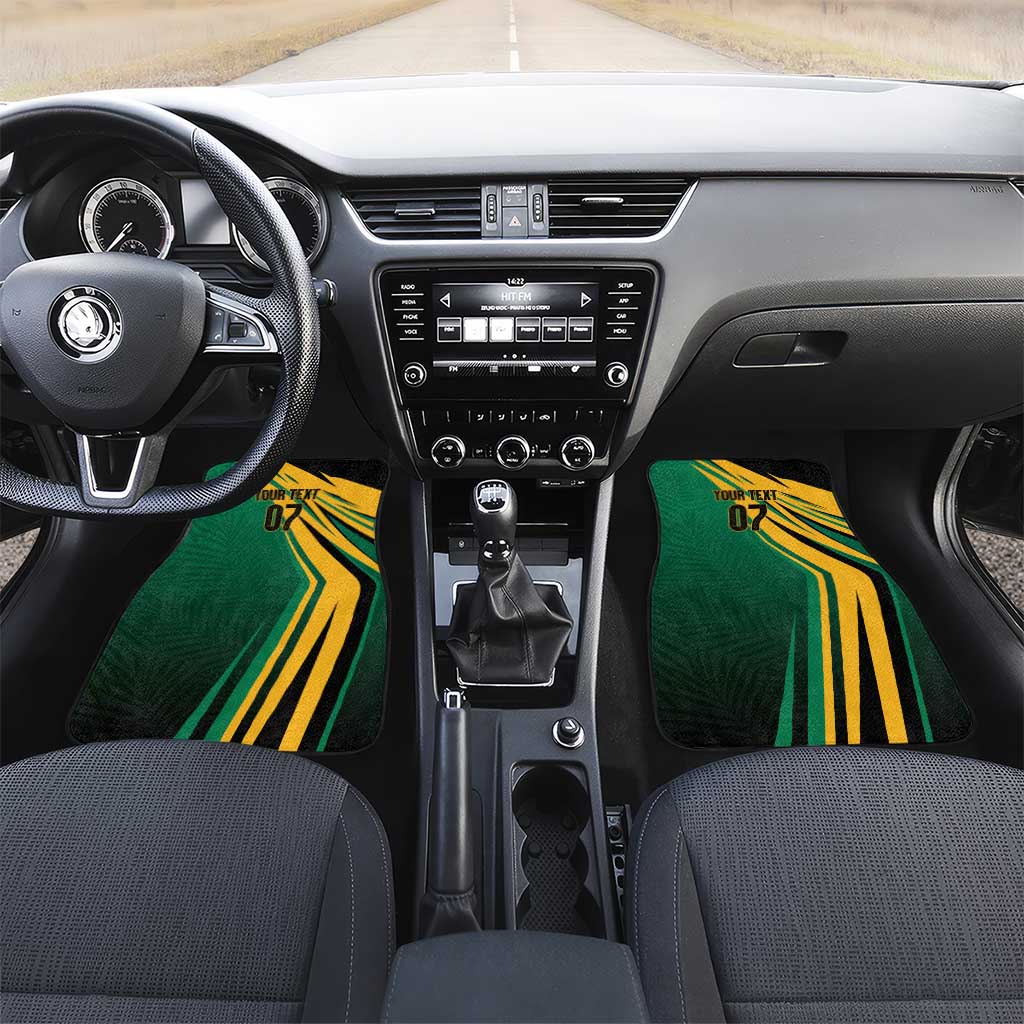 Afro-Jamaican Tropical Palm Personalized Car Mats - African Pride