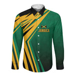 Afro-Jamaican Tropical Palm Personalized Long Sleeve Button Shirt - African Pride