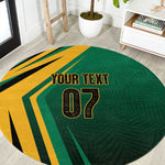 Afro-Jamaican Tropical Palm Personalized Round Carpet - African Pride
