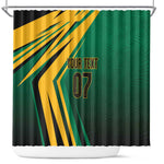 Afro-Jamaican Tropical Palm Personalized Shower Curtain - African Pride