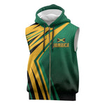 Afro-Jamaican Tropical Palm Personalized Sleeveless Zip Hoodie - African Pride