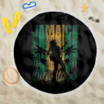 Afro-Jamaican One Love Grunge Beach Blanket Jamrock - African Pride