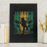 Afro-Jamaican One Love Grunge Canvas Wall Art Jamrock - African Pride