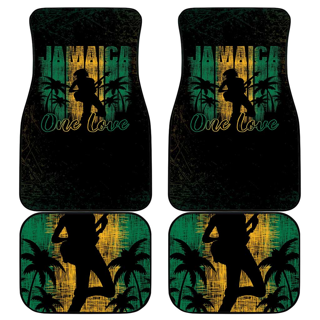 Afro-Jamaican One Love Grunge Car Mats Jamrock - African Pride