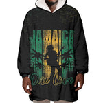 Afro-Jamaican One Love Grunge Wearable Blanket Hoodie Jamrock - African Pride
