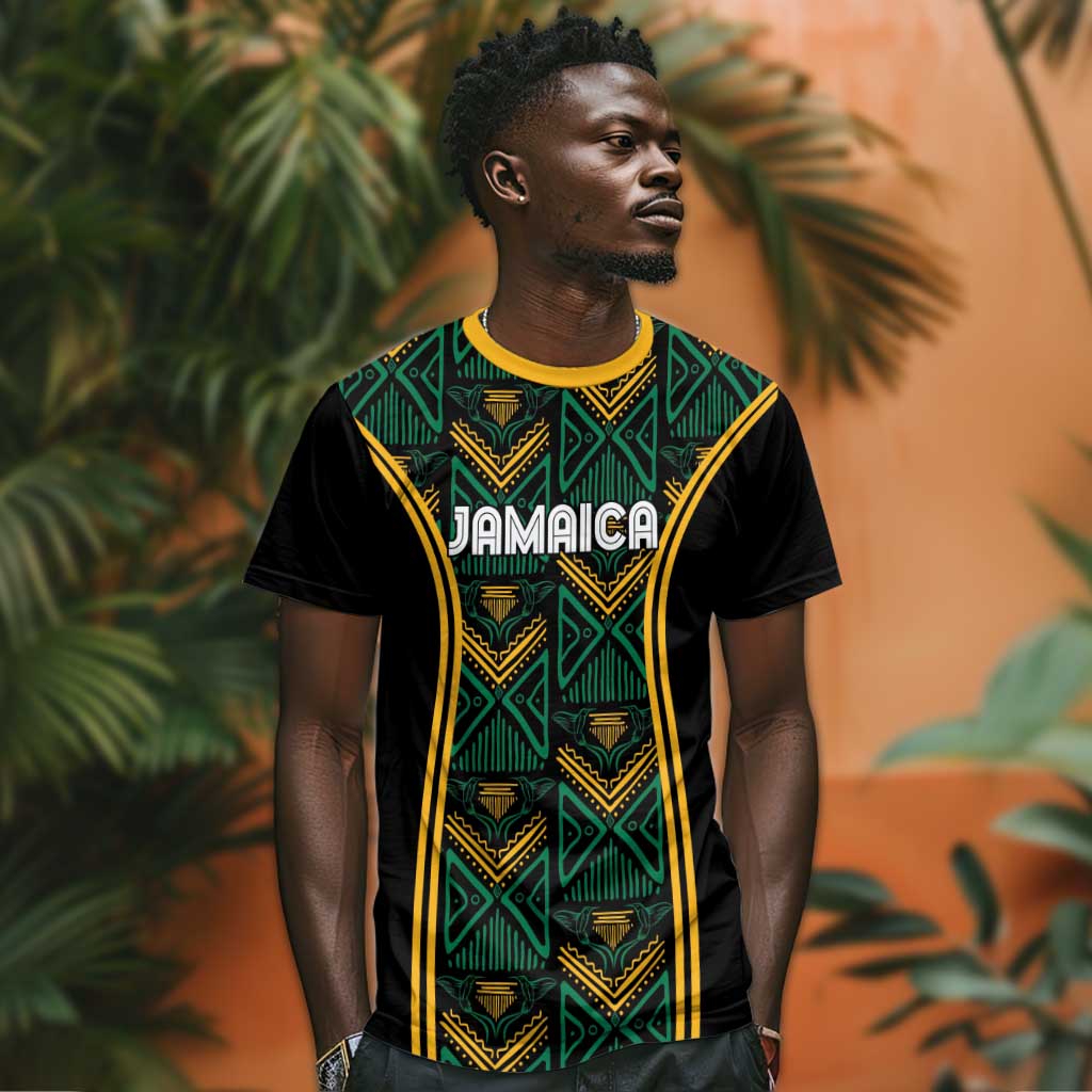 Afro-Jamaica Custom T shirt Reggae Boyz Ethnic Motifs