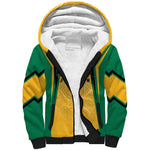 Afro-Jamaica Custom Sherpa Hoodie Golden Ethnic Motifs