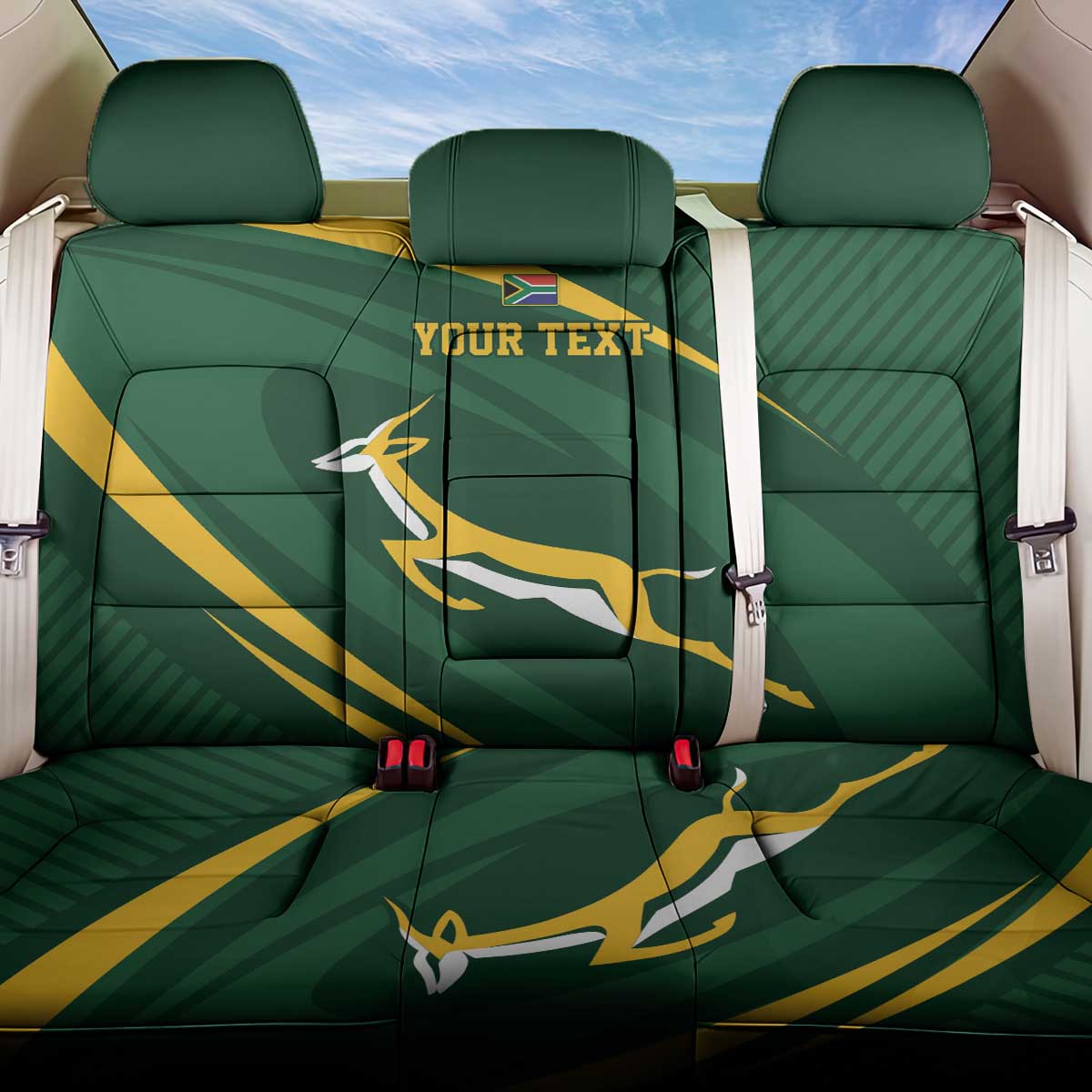 Personalized South Africa Bokke Back Car Seat Cover Minimalism Style