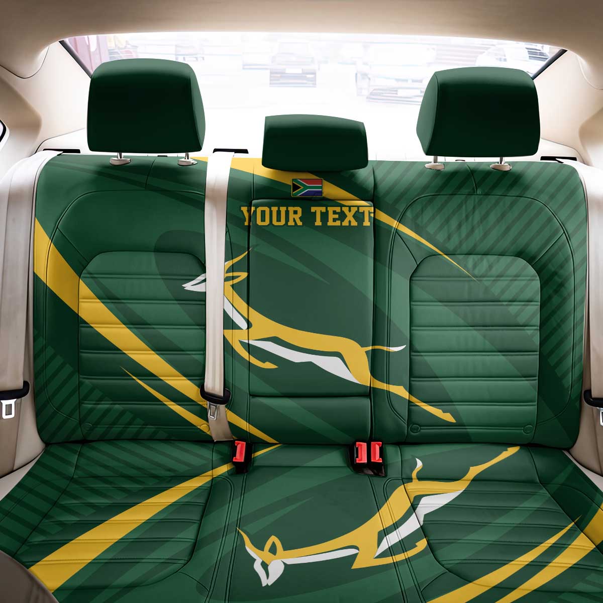 Personalized South Africa Bokke Back Car Seat Cover Minimalism Style