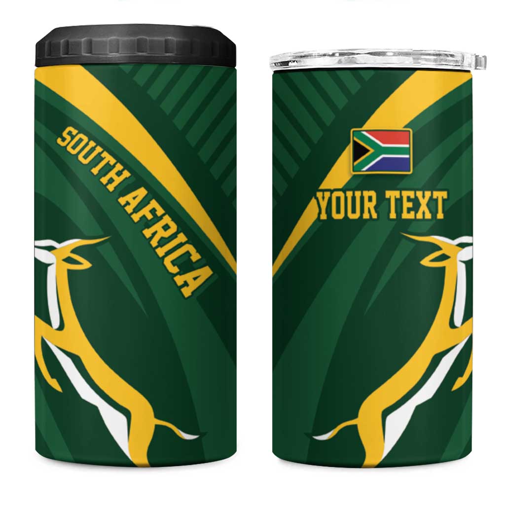 Personalized South Africa Bokke 4 in 1 Can Cooler Tumbler Minimalism Style