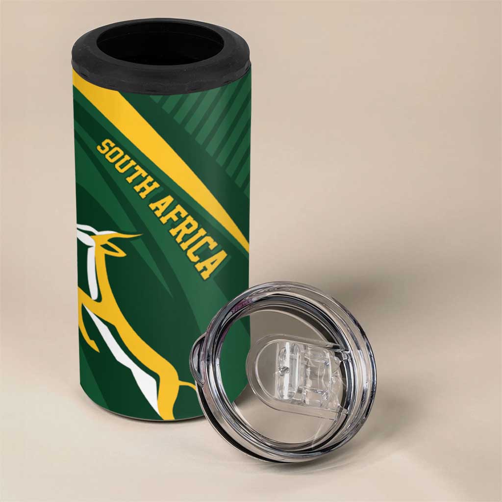 Personalized South Africa Bokke 4 in 1 Can Cooler Tumbler Minimalism Style