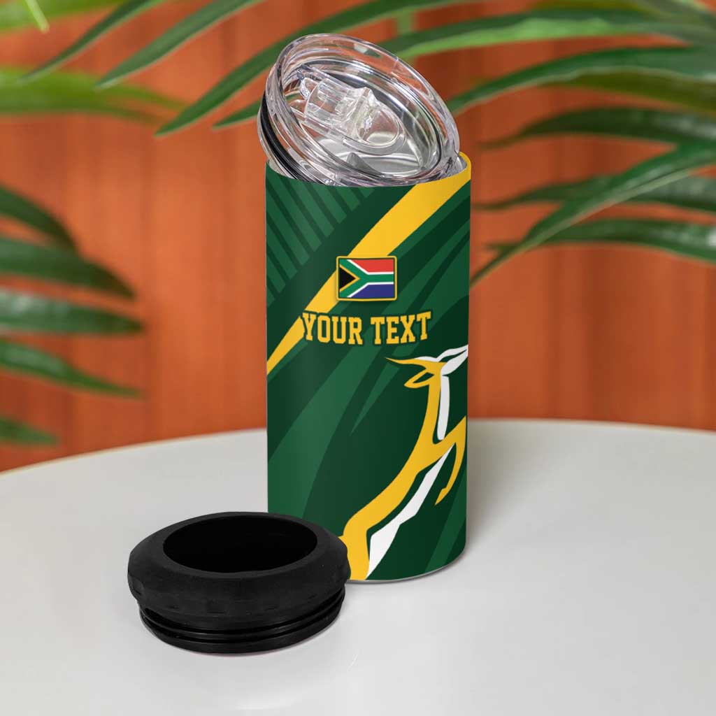 Personalized South Africa Bokke 4 in 1 Can Cooler Tumbler Minimalism Style