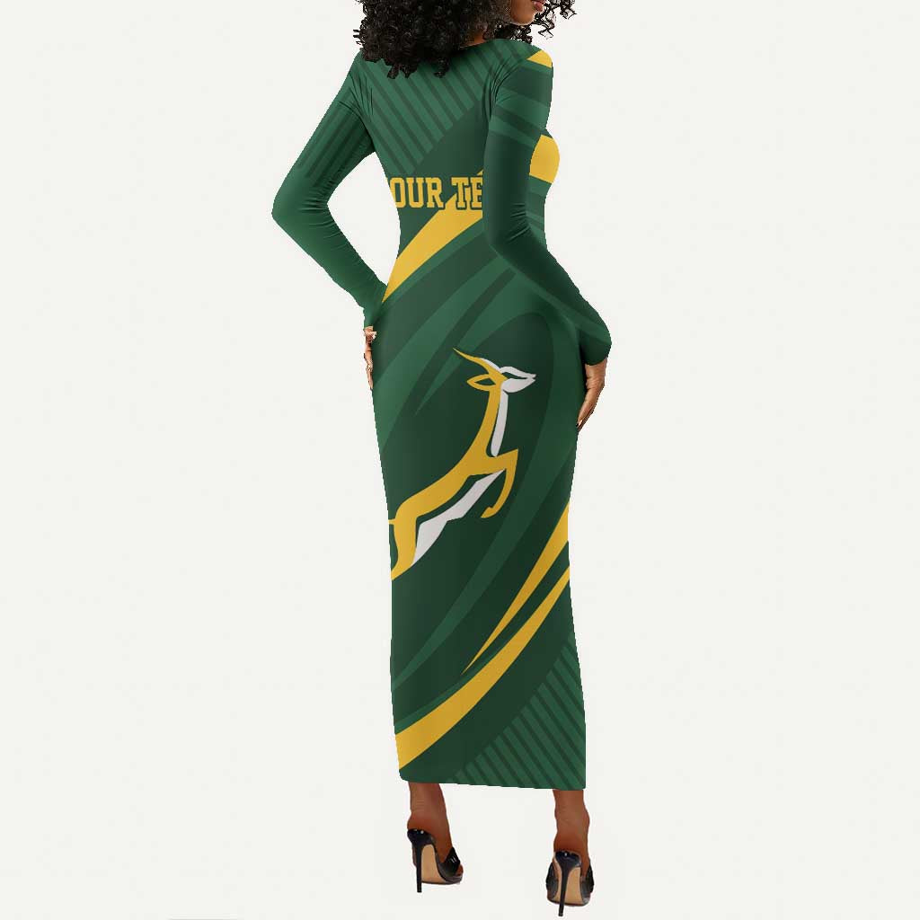 Personalized South Africa Bokke Long Sleeve Bodycon Dress Minimalism Style