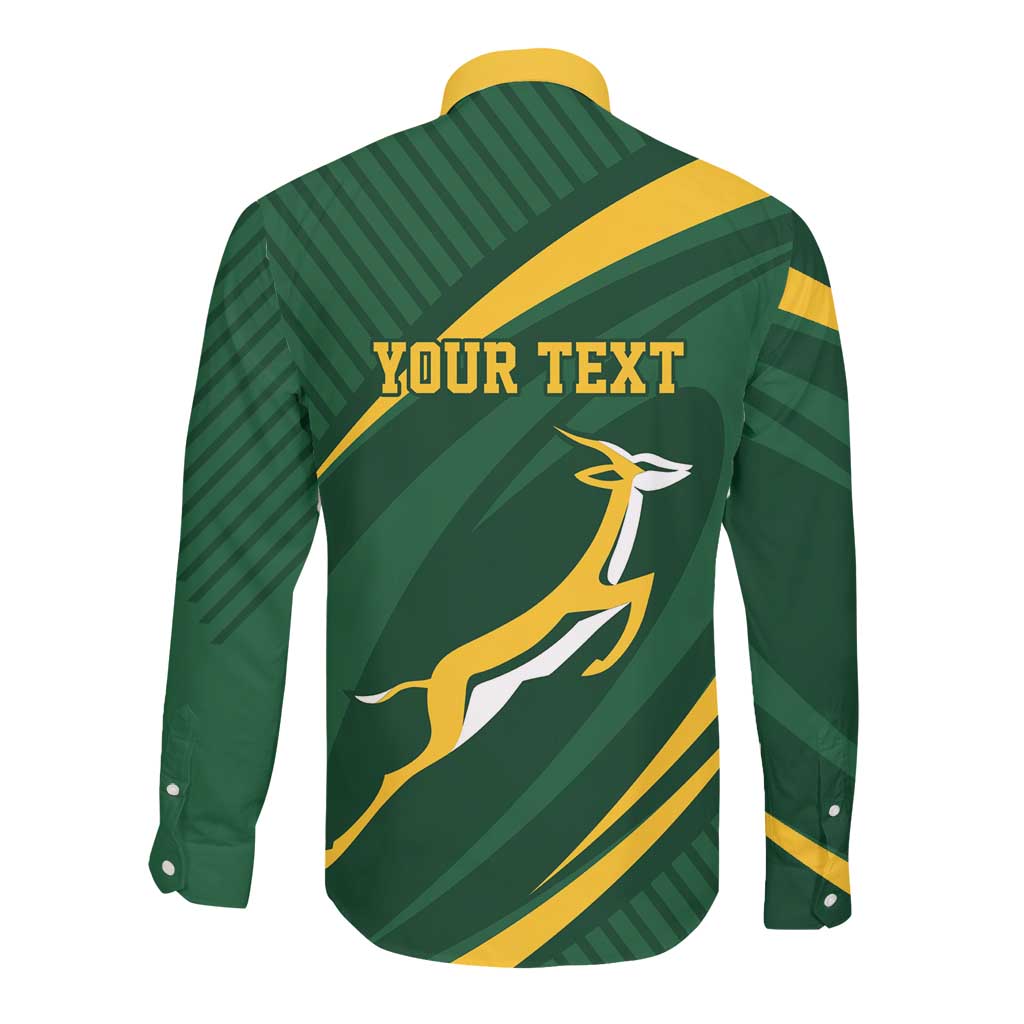 Personalized South Africa Bokke Long Sleeve Button Shirt Minimalism Style