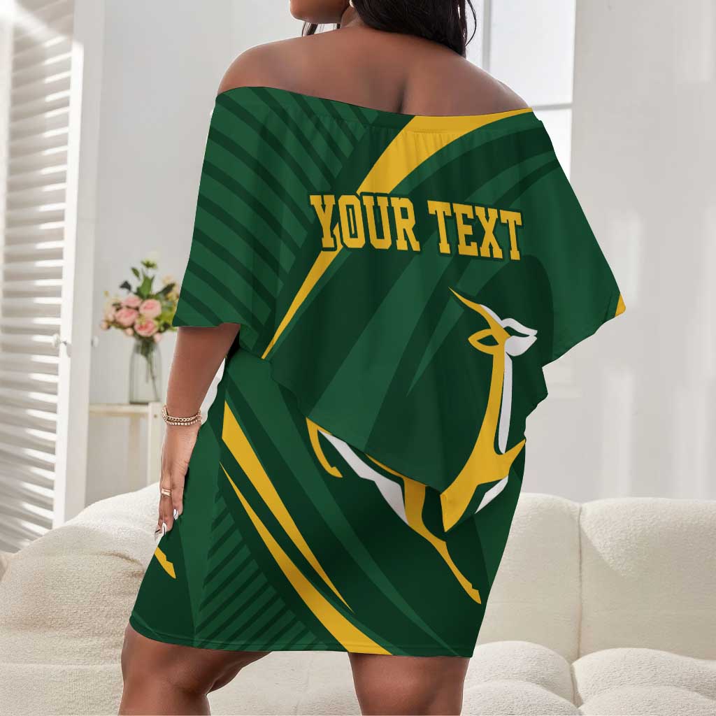 Personalized South Africa Bokke Off Shoulder Short Dress Minimalism Style