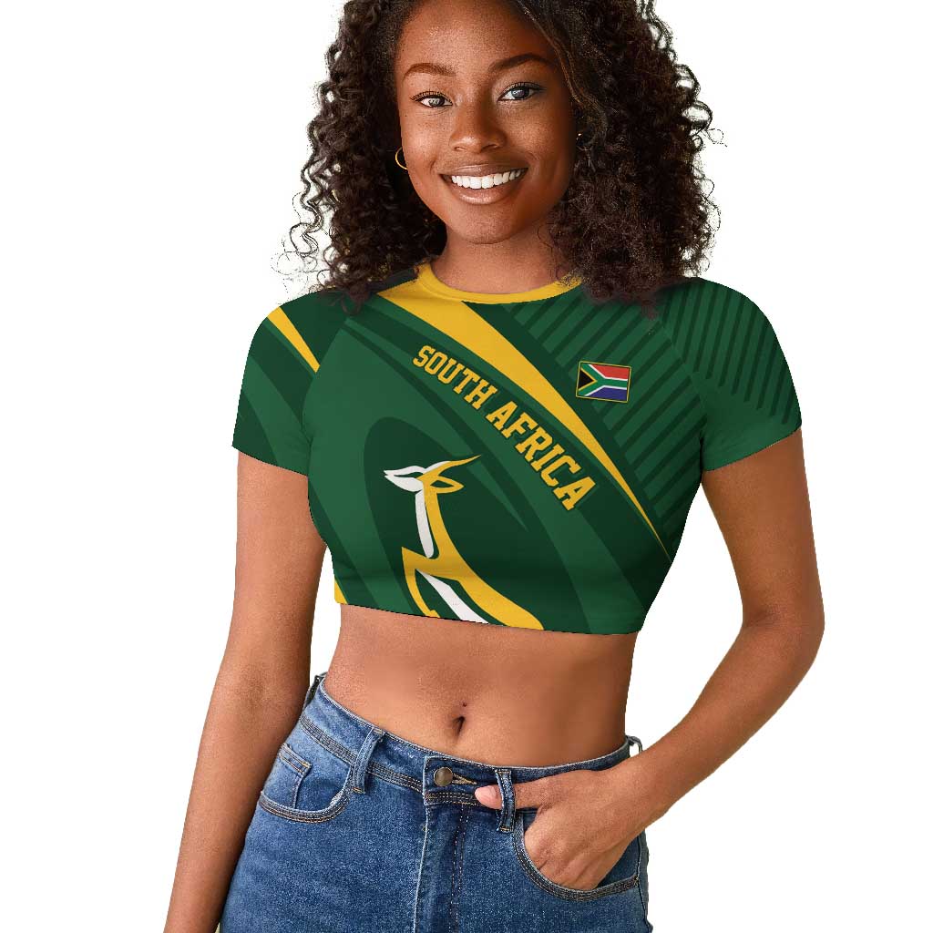 Personalized South Africa Bokke Raglan Cropped T shirt Minimalism Style