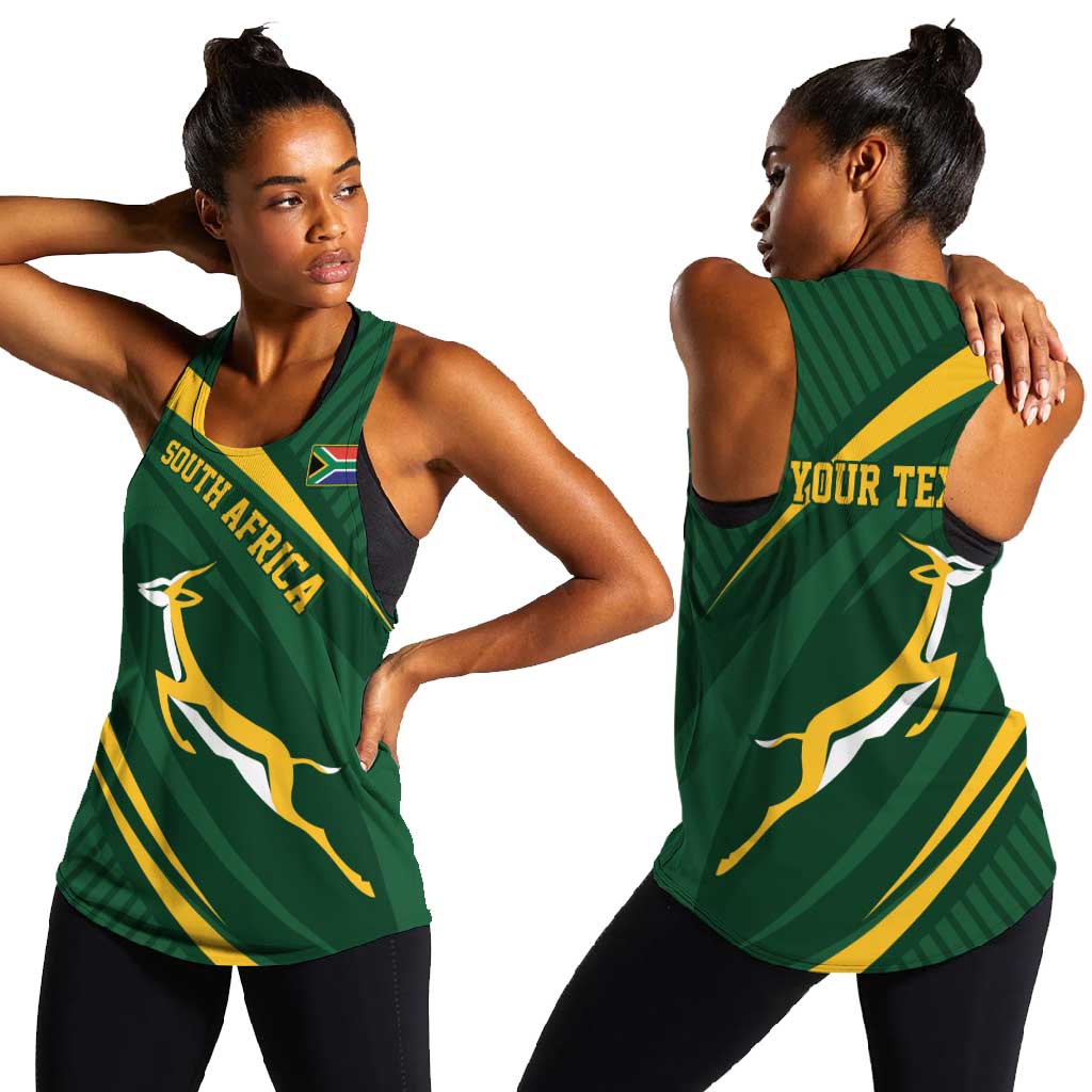 Personalized South Africa Bokke Women Racerback Tank Minimalism Style