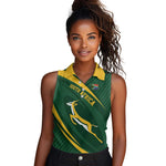 Personalized South Africa Bokke Women Sleeveless Polo Shirt Minimalism Style
