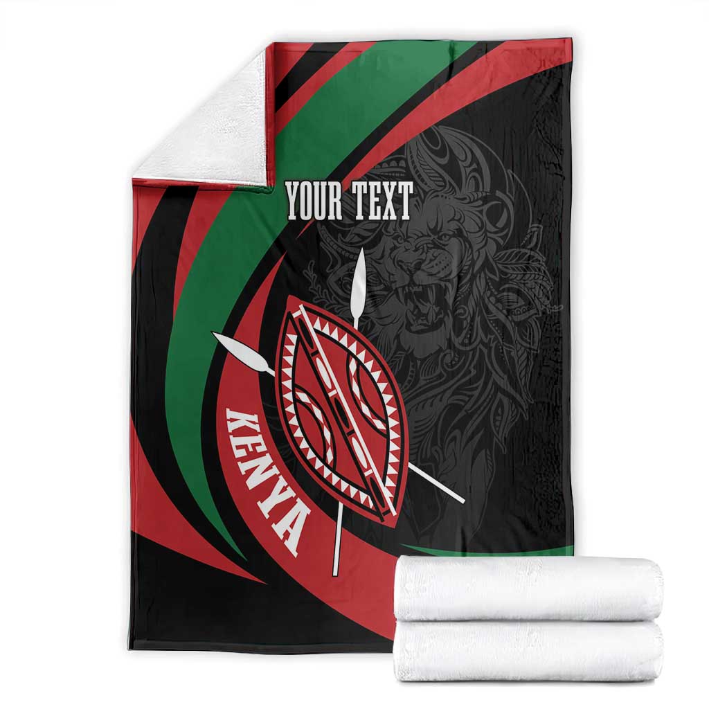 Kenya Personalized Blanket Mashujaa Day Lion Warrior
