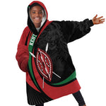 Kenya Personalized KId Wearable Blanket Hoodie Mashujaa Day Lion Warrior