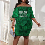 Nigeria Yoruba Adire Patterns Off Shoulder Short Dress Proud To Be Naija