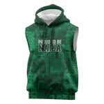Nigeria Yoruba Adire Patterns Sleeveless Hoodie Proud To Be Naija - African Pride