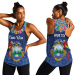 Pura Vida Costa Rica Personalized Women Racerback Tank Oxcart Ornate Inspired - African Pride