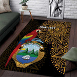 Pura Vida Costa Rica Personalized Area Rug Oxcart Ornate Inspired Gold Pattern - African Pride