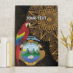 Pura Vida Costa Rica Personalized Canvas Wall Art Oxcart Ornate Inspired Gold Pattern - African Pride