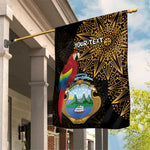 Pura Vida Costa Rica Personalized Garden Flag Oxcart Ornate Inspired Gold Pattern - African Pride