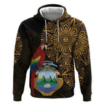 Pura Vida Costa Rica Personalized Hoodie Oxcart Ornate Inspired Gold Pattern - African Pride