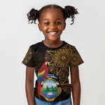 Pura Vida Costa Rica Personalized Kid T shirt Oxcart Ornate Inspired Gold Pattern - African Pride