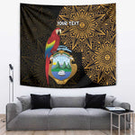 Pura Vida Costa Rica Personalized Tapestry Oxcart Ornate Inspired Gold Pattern - African Pride