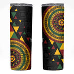 Personalized Adinkra Afro-Akan Culture Skinny Tumbler Afrikan Colors
