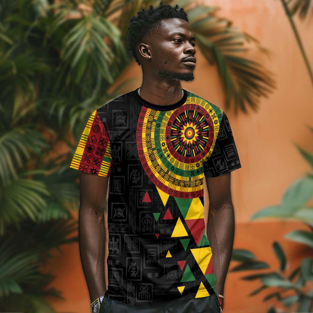 Personalized Adinkra Afro-Akan Culture T shirt Afrikan Colors