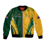 Personalised Australia Mix South Africa Rugby Bomber Jacket Wallabies And Springboks - Champions Special Ver