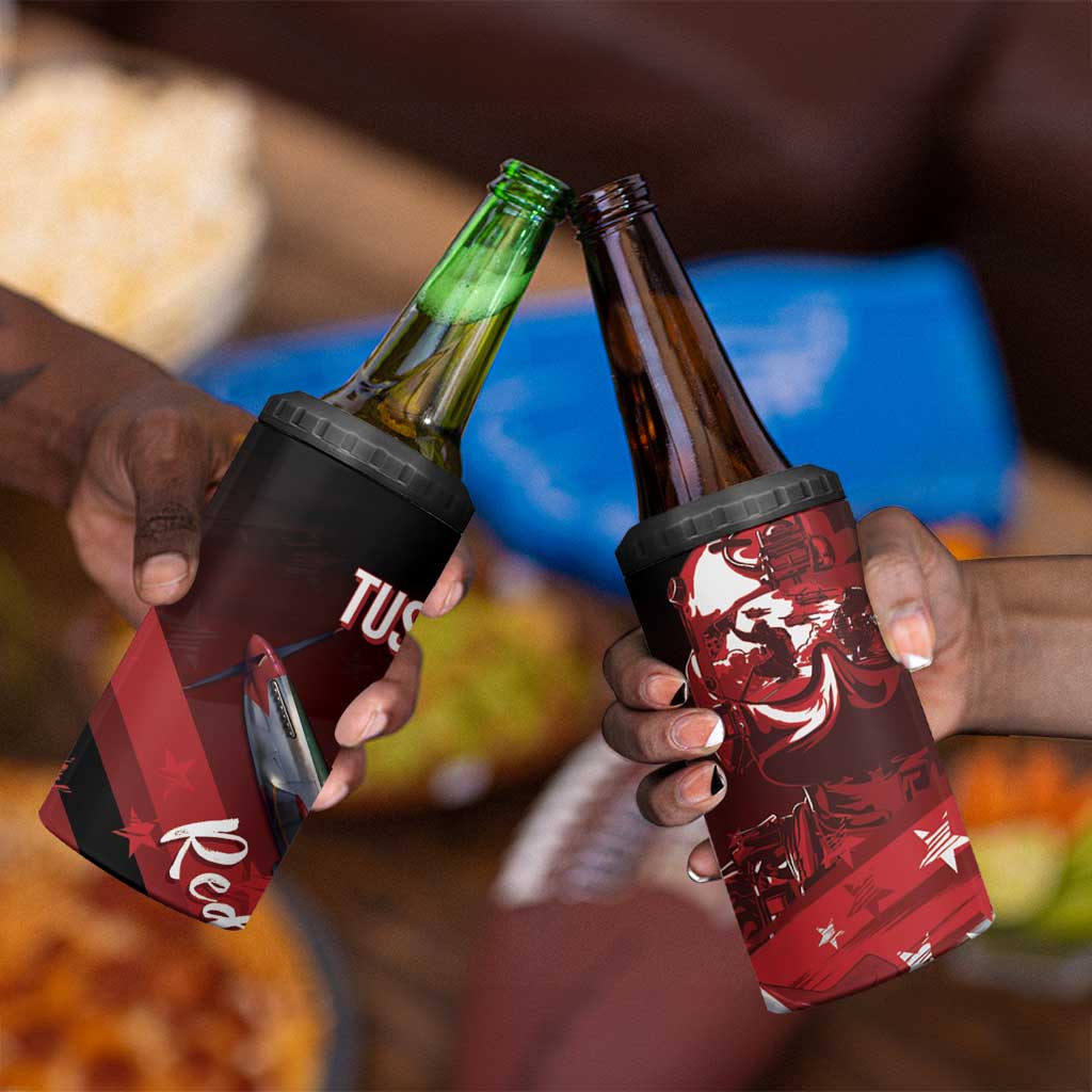 Tuskegee Airmen Red Tails 4 in 1 Can Cooler Tumbler Straighten Up and Fly Right - Black Red - African Pride