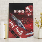 Tuskegee Airmen Red Tails Canvas Wall Art Straighten Up and Fly Right - Black Red - African Pride