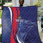 Personalized Haiti Citadelle Laferrière Quilt Grunge Style