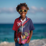 Haiti Personalized Kid Hawaiian Shirt Hispaniolan Trogon Tropical Vibes