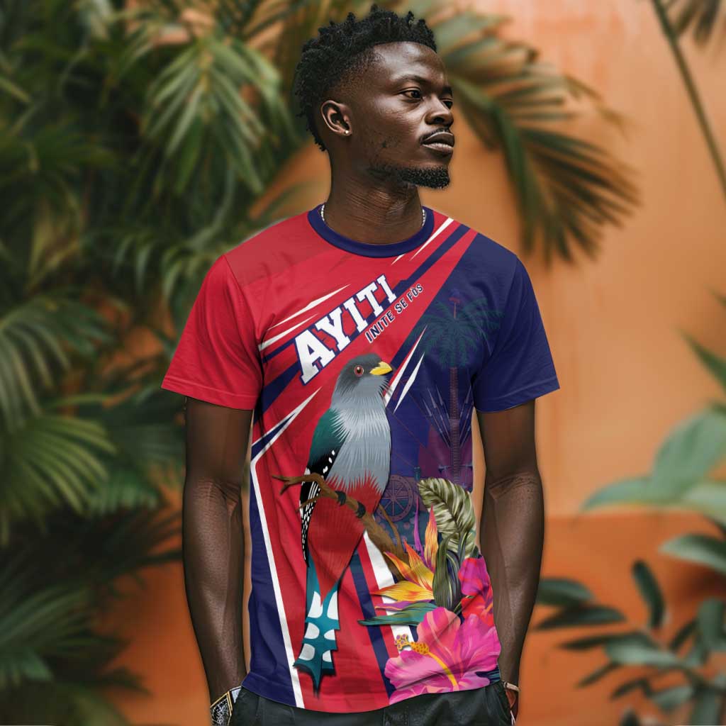 Haiti Personalized T shirt Hispaniolan Trogon Tropical Vibes