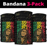 Reggae King Marley Neck Gaiter Typeset Grunge Style LT7